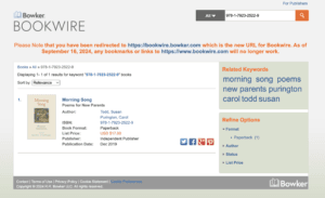 BOWKER BOOKWIRE